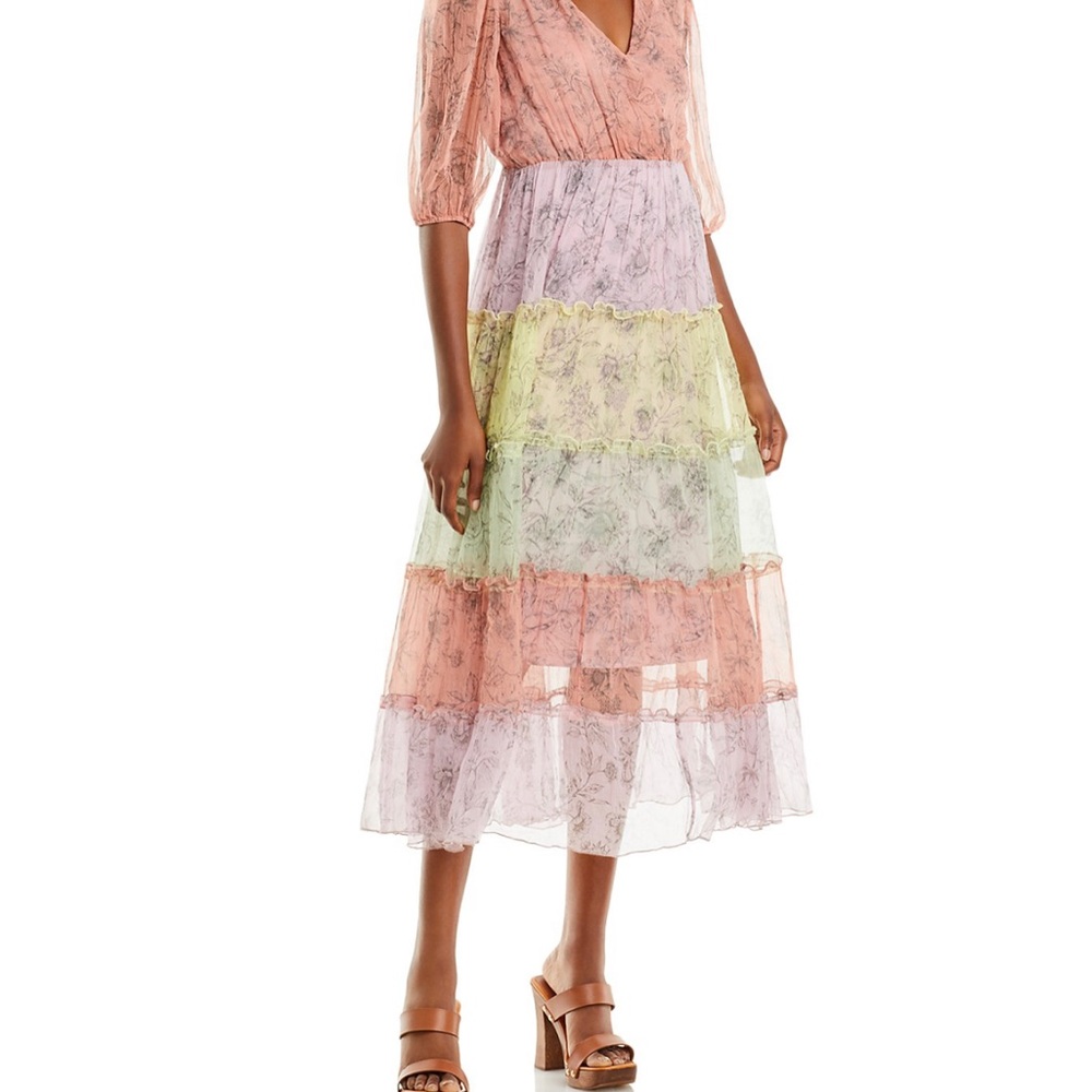 JOHNNY WAS LIZA MIDI SILK DRESS🎉💕👠 - Picture 2 of 6